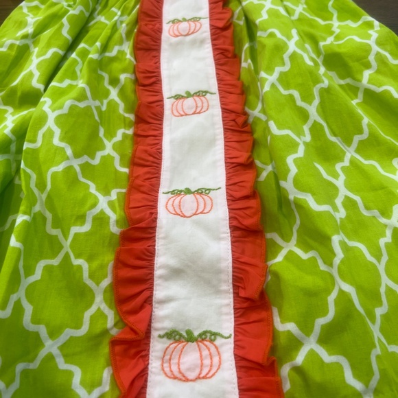 Babeeni Girls A-line Cap Sleeve Pumpkin Dress, Peter Pan Collar, Size 5, fall - Picture 2 of 10